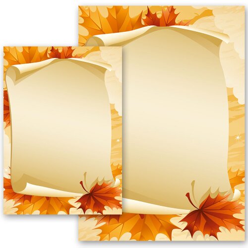 Motif Letter Paper! AUTUMN LEAVES