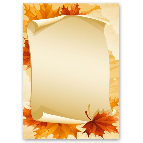Motif Letter Paper! AUTUMN LEAVES 250 sheets DIN A4 Seasons - Autumn, Autumn motif, Paper-Media