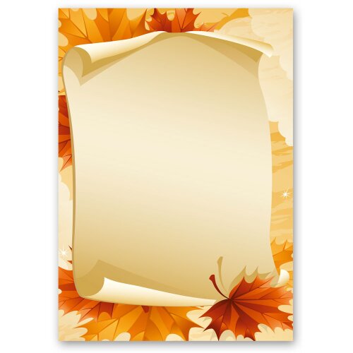 Motif Letter Paper! AUTUMN LEAVES 50 sheets DIN A5 Seasons - Autumn, Autumn motif, Paper-Media