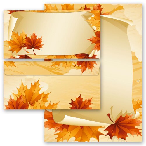 Briefpapier-Sets HERBSTBLÄTTER