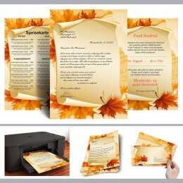 Juego completo de 40 componentes HOJAS DE OTOÑO