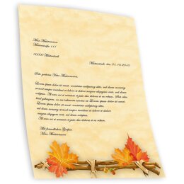 Motif Letter Paper! GOLDEN AUTUMN 50 sheets DIN A5