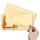 10 patterned envelopes GOLDEN AUTUMN in standard DIN long format (windowless)