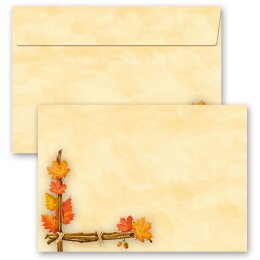 10 patterned envelopes GOLDEN AUTUMN in C6 format...