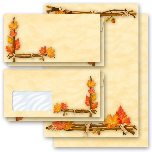 Motiv-Briefpapier-Sets HERBSTGOLD