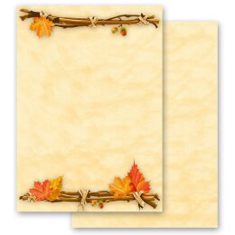 40-pc. Complete Motif Letter Paper-Set GOLDEN AUTUMN