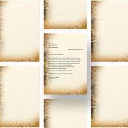 20 fogli di carta da lettera decorati Stagioni - Autunno STRUTTURA DI AUTUNNO DIN A4 - Paper-Media