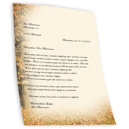 Briefpapier HERBSTRAHMEN - DIN A4 Format 100 Blatt
