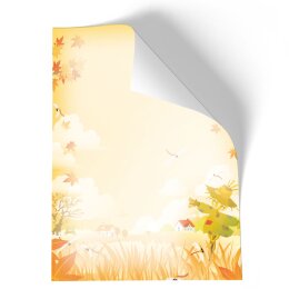 Papeterie-motif ÉPOUVANTAIL | Saisons - Automne | Papeterie de haute qualité DIN A4 - 50 feuilles | 90 g/m ² | Imprimé dun côté | commander en ligne! | Paper-Media
