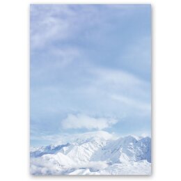 Briefpapier BERGE IM SCHNEE - DIN A6 Format 100 Blatt