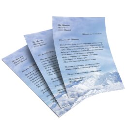 Motif Letter Paper! MOUNTAINS IN THE SNOW 100 sheets DIN A6