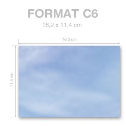 10 enveloppes à motifs au format C6 - MONTAGNES IN NEIGE (sans fenêtre)