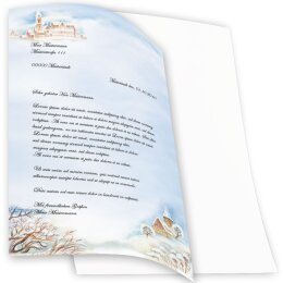 Motif Letter Paper! WINTER LANDSCAPE 250 sheets DIN A4
