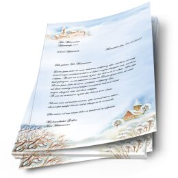 Motif Letter Paper! WINTER LANDSCAPE 250 sheets DIN A4