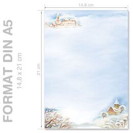 WINTER LANDSCAPE Briefpapier Winter motif CLASSIC 250 sheets, DIN A5 (148x210 mm), A5C-109-250
