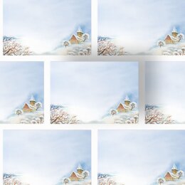 Briefpapier WINTERLANDSCHAFT - DIN A6 Format 100 Blatt