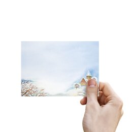 Motif Letter Paper! WINTER LANDSCAPE 100 sheets DIN A6