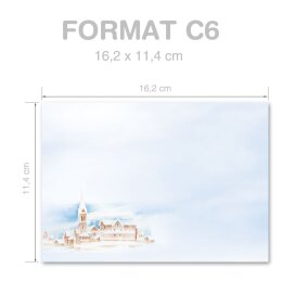 Briefumschläge Natur & Landschaft, WINTERLANDSCHAFT 25 Briefumschläge - DIN C6 (162x114 mm) | selbstklebend | Online bestellen! | Paper-Media