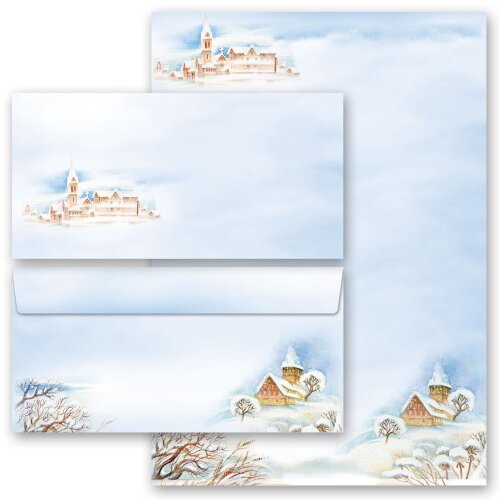 Set complet de 20 pièces PAYSAGE D’HIVER Nature & Paysage, Saisons - Hiver, Hiver, Paper-Media