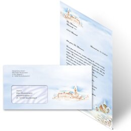 200-pc. Complete Motif Letter Paper-Set WINTER LANDSCAPE