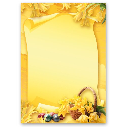 Briefpapier OSTERFEST - DIN A4 Format 20 Blatt Ostern, Osterpapier, Paper-Media