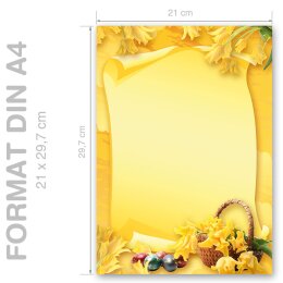 EASTER FEAST Briefpapier Easter paper, Easter motif CLASSIC 50 sheets, DIN A4 (210x297 mm), A4C-8277-50