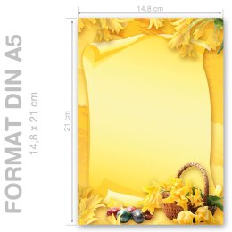 EASTER FEAST Briefpapier Easter paper CLASSIC 100 sheets, DIN A5 (148x210 mm), A5C-074-100