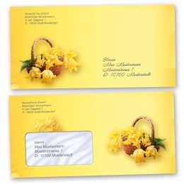 Enveloppes Pâques, PÂQUES 10 enveloppes (avec fenêtre) - DIN LANG (220x110 mm) | Auto-adhésif | Commander en ligne! | Paper-Media