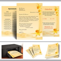 20 fogli di carta da lettera decorati Pasqua CAMPANE DI PASQUA DIN A4 - Paper-Media