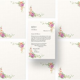 Briefpapier BLUMENBRIEF Blumenmotiv