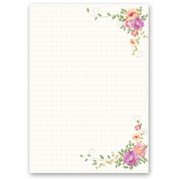 Motif Letter Paper! FLORAL LETTER 50 sheets DIN A5 Flowers & Petals, Flowers motif, Paper-Media
