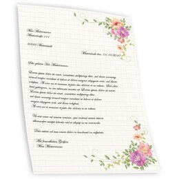 Briefpapier BLUMENBRIEF - DIN A5 Format 100 Blatt
