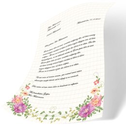 Briefpapier BLUMENBRIEF - DIN A6 Format 100 Blatt