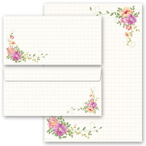 20-pc. Complete Motif Letter Paper-Set FLORAL LETTER Flowers & Petals, Flowers motif, Paper-Media