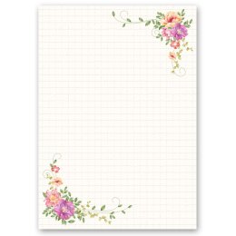 Motiv-Briefpapier-Sets Blumen & Blüten, BLUMENBRIEF Briefpapier Set, 20 tlg. - DIN A4 & DIN LANG im Set. | Online bestellen! | Paper-Media