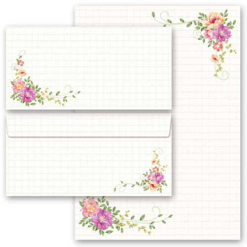 Set complet de 40 pièces LETTRE FLORALE Fleurs & Pétales, Motif de fleurs, Paper-Media