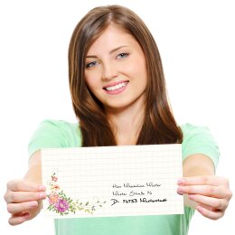 40-pc. Complete Motif Letter Paper-Set FLORAL LETTER