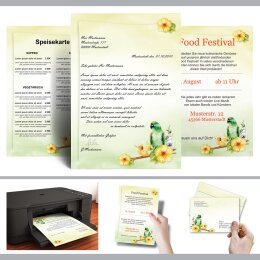 20 fogli di carta da lettera decorati Animali PAPPAGALLO VERDE DIN A4 - Paper-Media