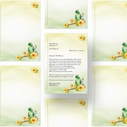 Motif Letter Paper! GREEN PARROT 100 sheets DIN A4