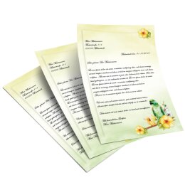 Motif Letter Paper! GREEN PARROT 100 sheets DIN A5