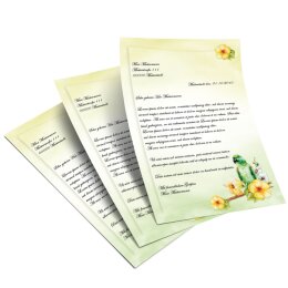 Motif Letter Paper! GREEN PARROT 250 sheets DIN A5