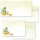 10 patterned envelopes GREEN PARROT in standard DIN long format (windowless)