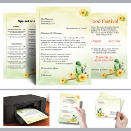 Briefumschläge GRÜNER PAPAGEI - 50 Stück DIN LANG (ohne Fenster)