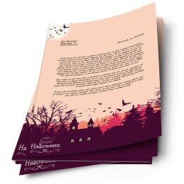 Papel de carta HAPPY HALLOWEEN - 50 Hojas formato DIN A4