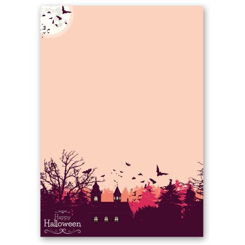 Motif Letter Paper! HAPPY HALLOWEEN 50 sheets DIN A5