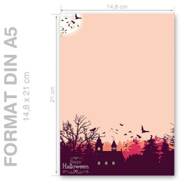 Papel de carta Estaciones - Otoño HAPPY HALLOWEEN - 50 Hojas formato DIN A5 - Paper-Media