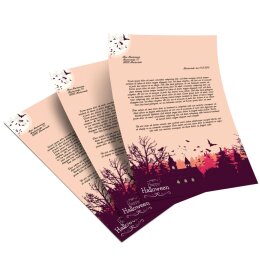 Papel de carta Estaciones - Otoño HAPPY HALLOWEEN - 50 Hojas formato DIN A5 - Paper-Media