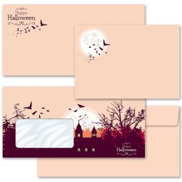 50 enveloppes à motifs au format DIN LONG - HAPPY HALLOWEEN (sans fenêtre)