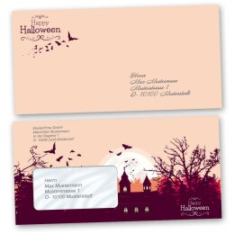 10 patterned envelopes HAPPY HALLOWEEN in C6 format (windowless)