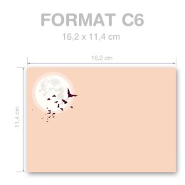10 patterned envelopes HAPPY HALLOWEEN in C6 format (windowless)